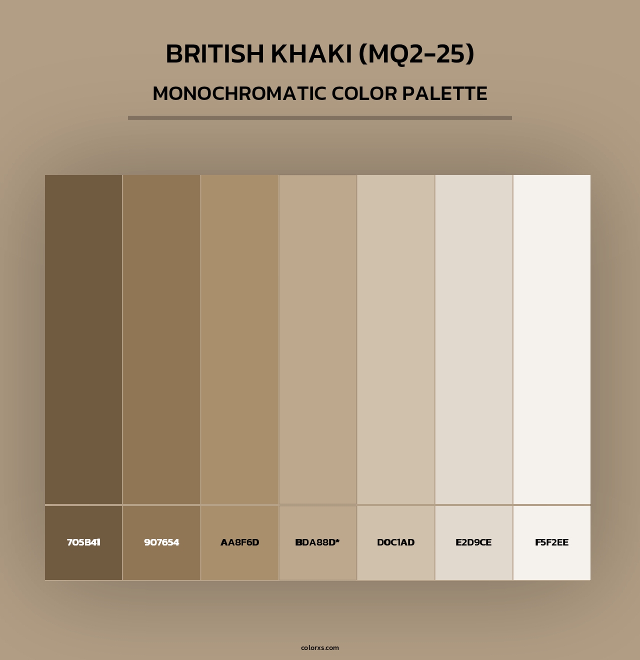 British Khaki (MQ2-25) - Monochromatic Color Palette