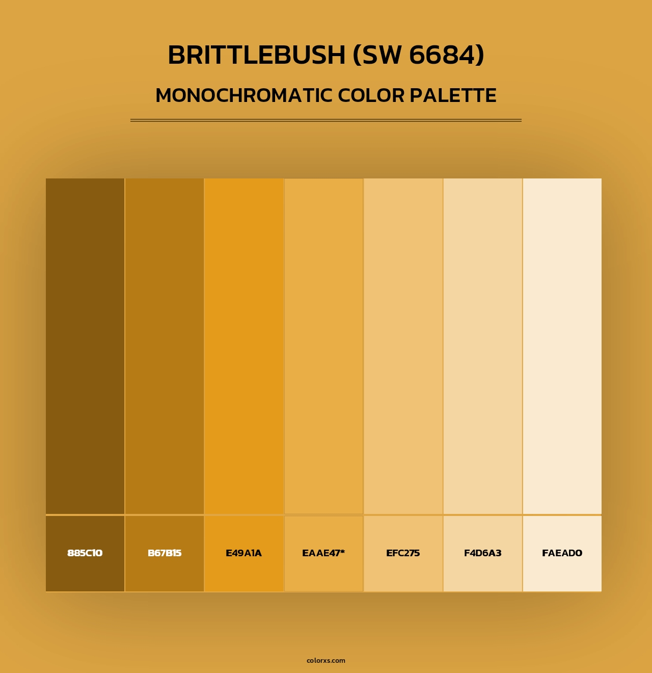Brittlebush (SW 6684) - Monochromatic Color Palette