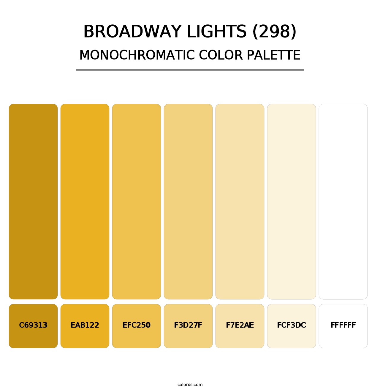 Broadway Lights (298) - Monochromatic Color Palette