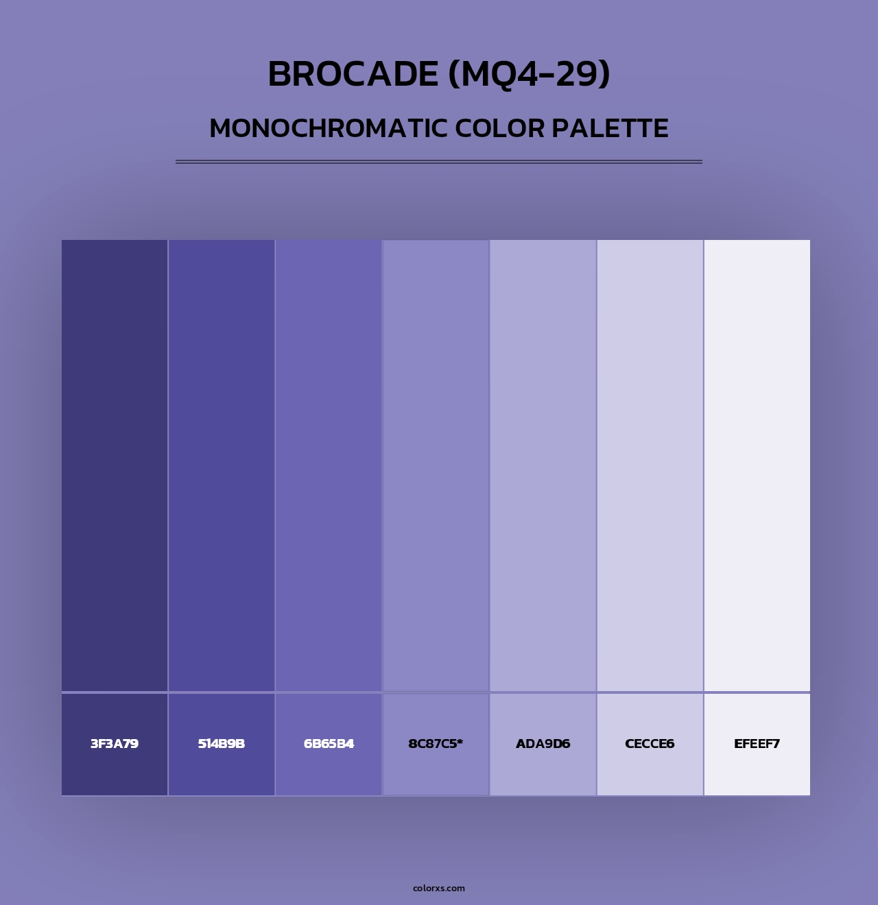 Brocade (MQ4-29) - Monochromatic Color Palette