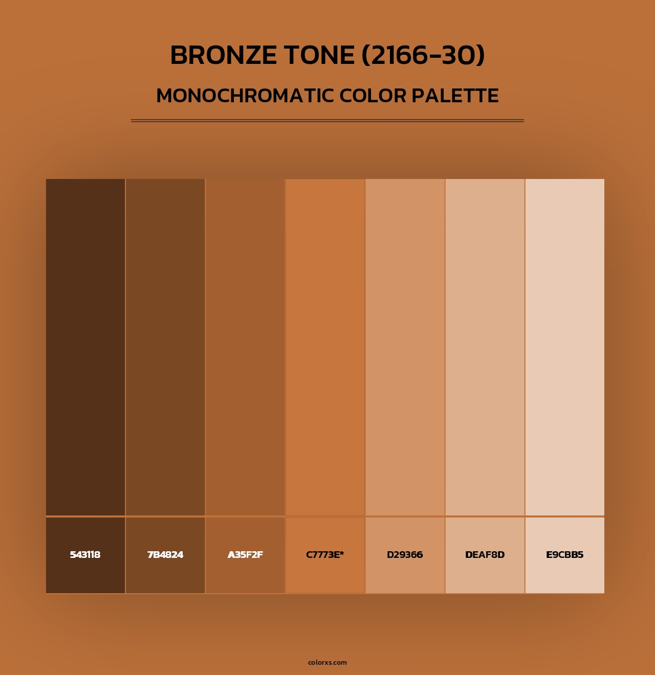 Bronze Tone (2166-30) - Monochromatic Color Palette