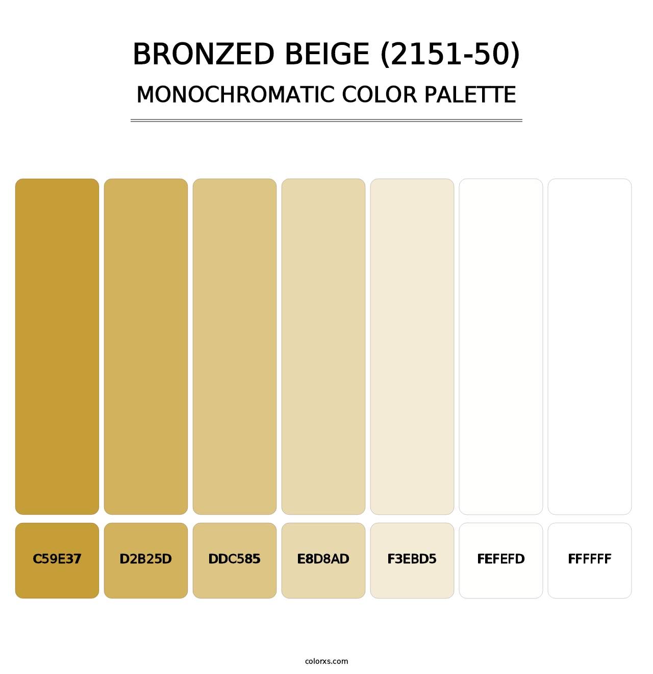 Bronzed Beige (2151-50) - Monochromatic Color Palette