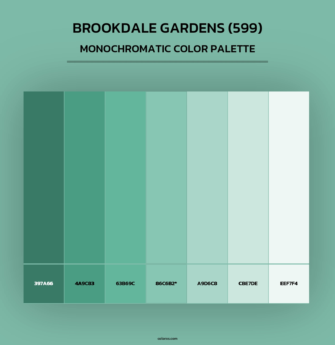 Brookdale Gardens (599) - Monochromatic Color Palette