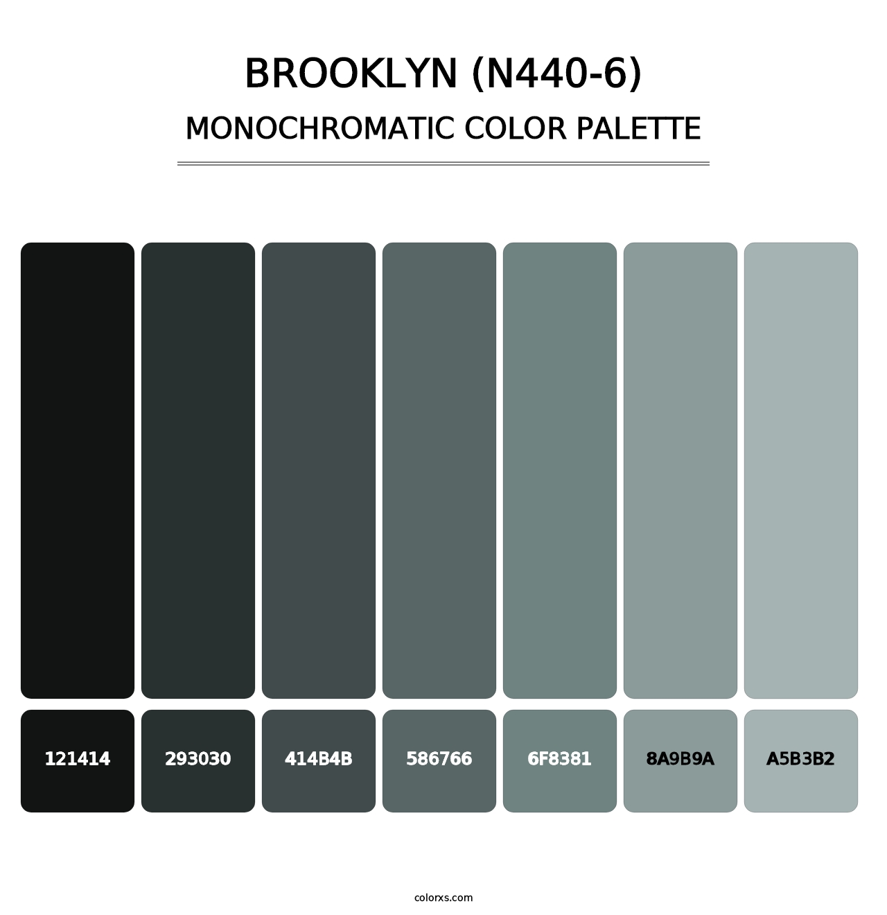 Brooklyn (N440-6) - Monochromatic Color Palette