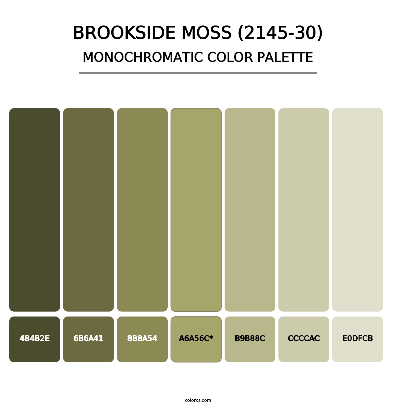 Brookside Moss (2145-30) - Monochromatic Color Palette