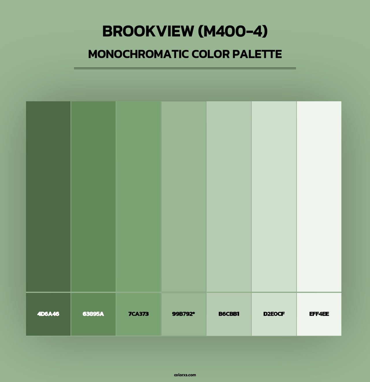 Brookview (M400-4) - Monochromatic Color Palette