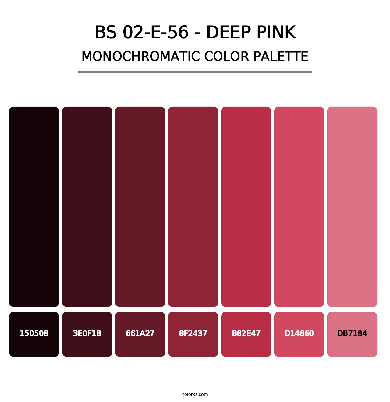 BS 02-E-56 - Deep Pink - Monochromatic Color Palette