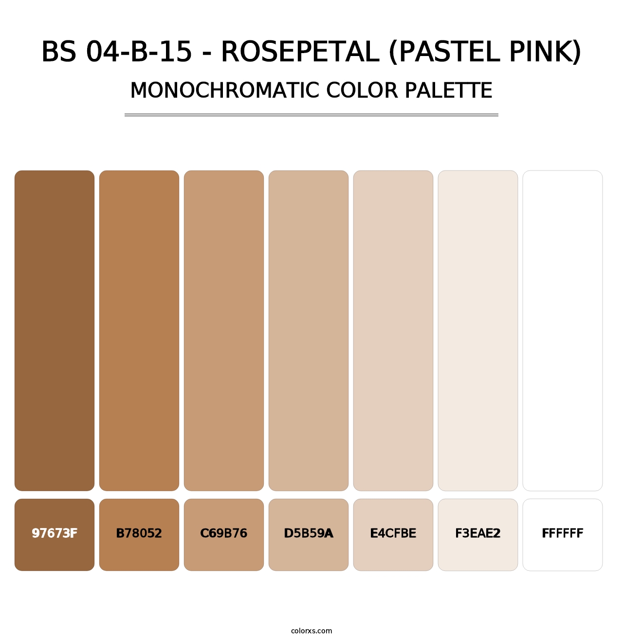 BS 04-B-15 - Rosepetal (Pastel Pink) - Monochromatic Color Palette