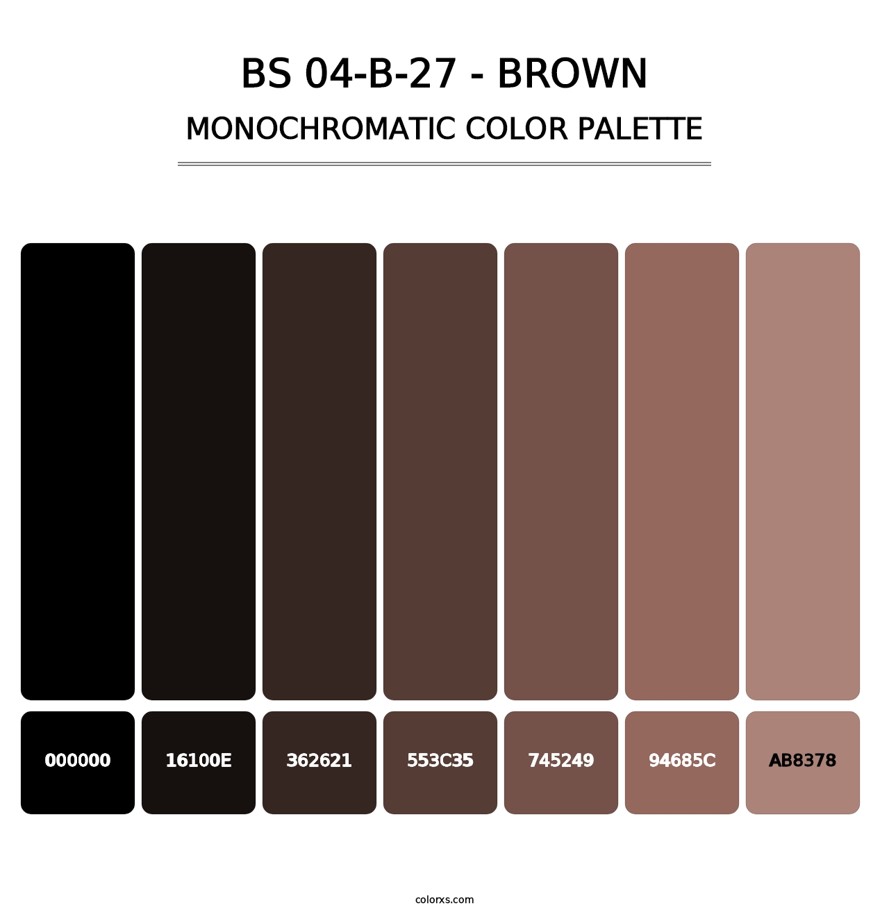 BS 04-B-27 - Brown - Monochromatic Color Palette
