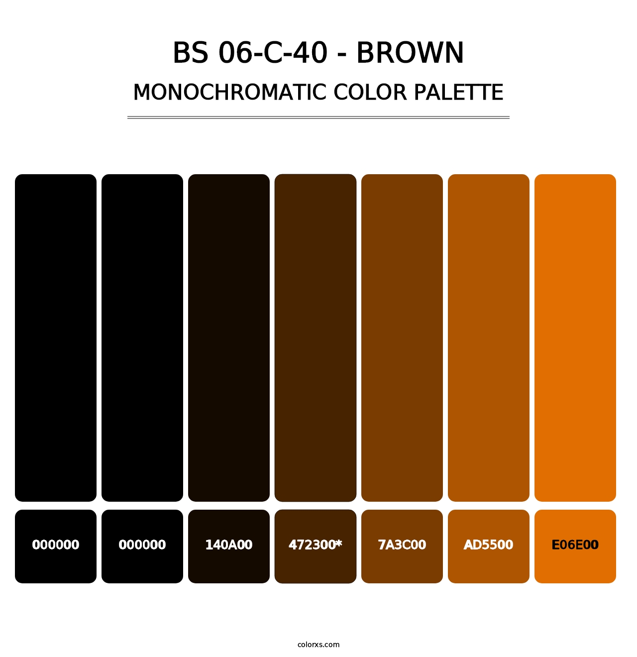 BS 06-C-40 - Brown - Monochromatic Color Palette