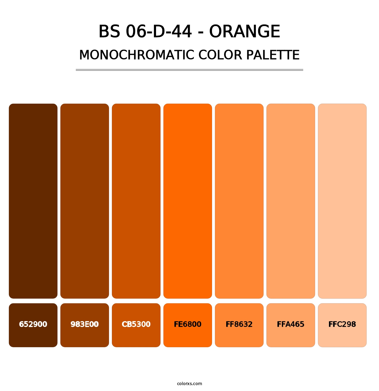 BS 06-D-44 - Orange - Monochromatic Color Palette