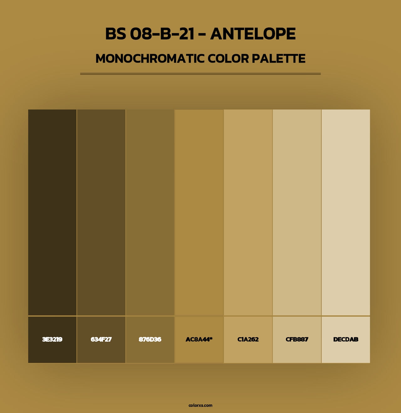 BS 08-B-21 - Antelope - Monochromatic Color Palette