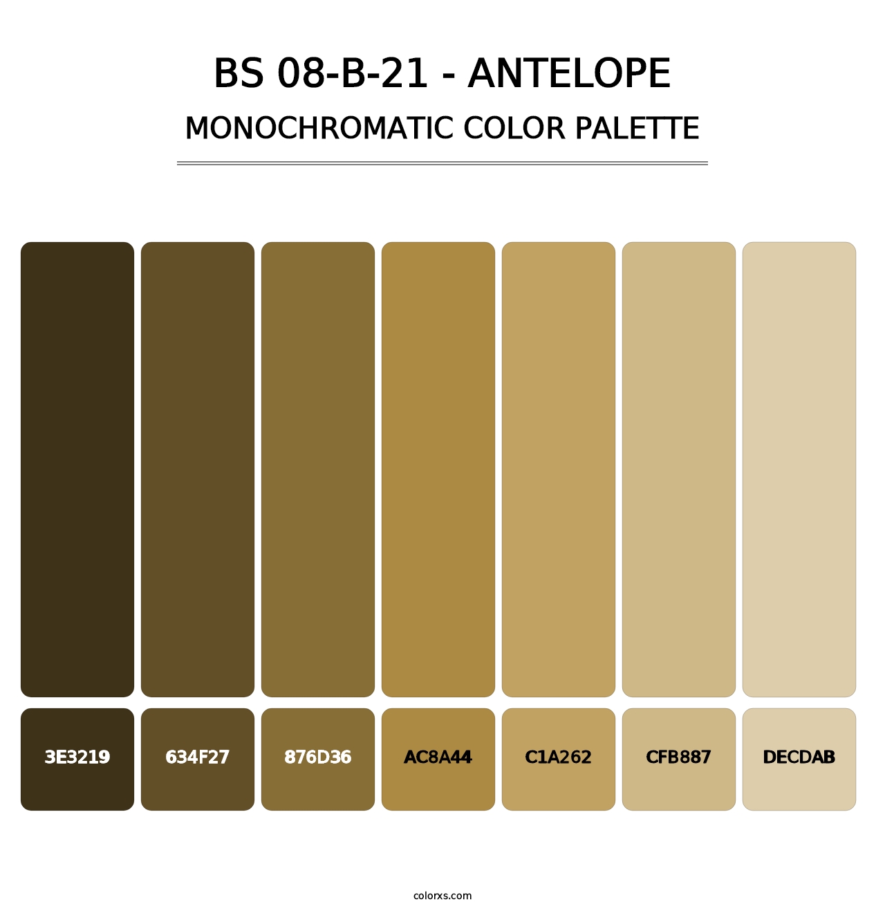 BS 08-B-21 - Antelope - Monochromatic Color Palette