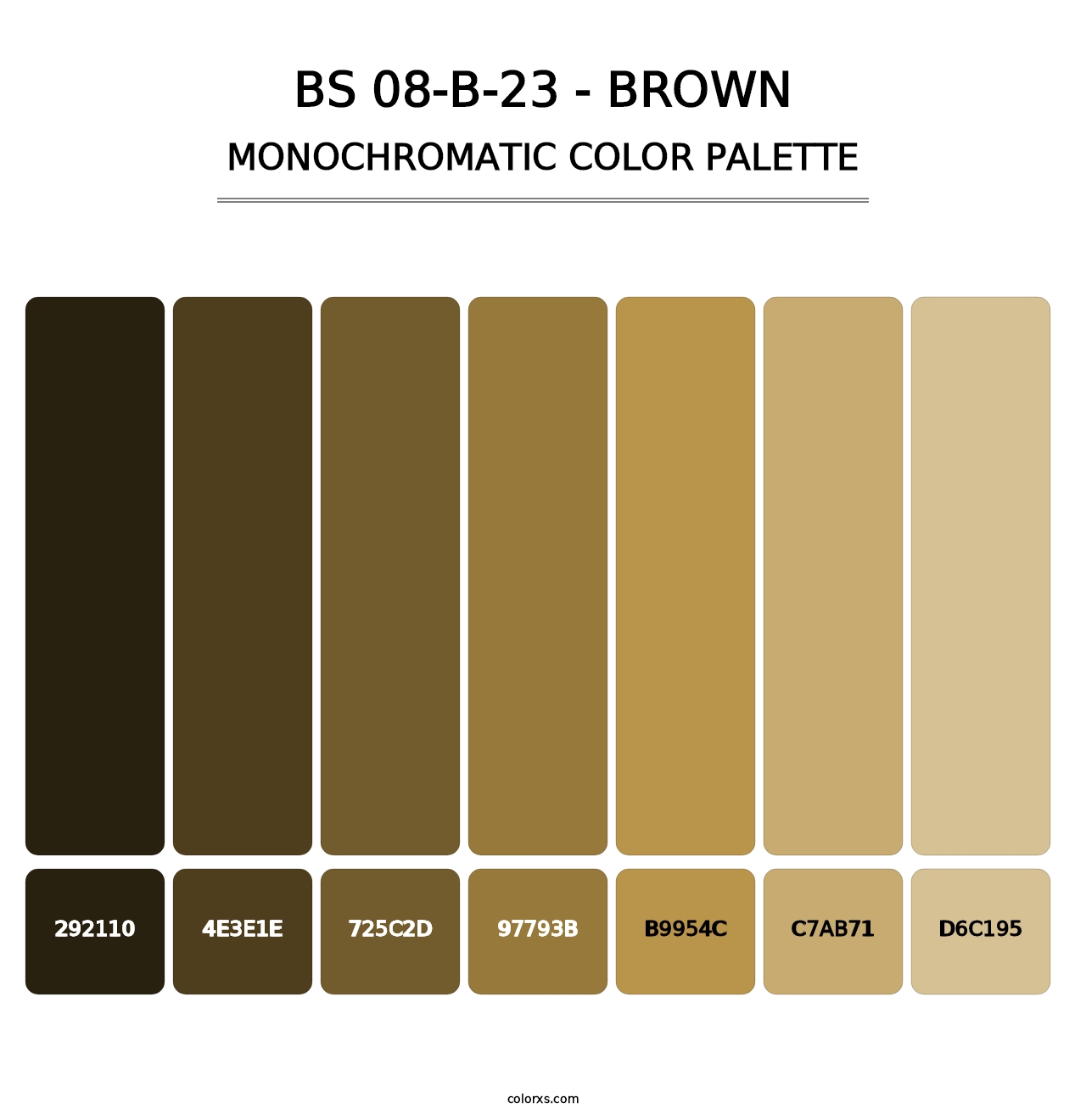 BS 08-B-23 - Brown - Monochromatic Color Palette