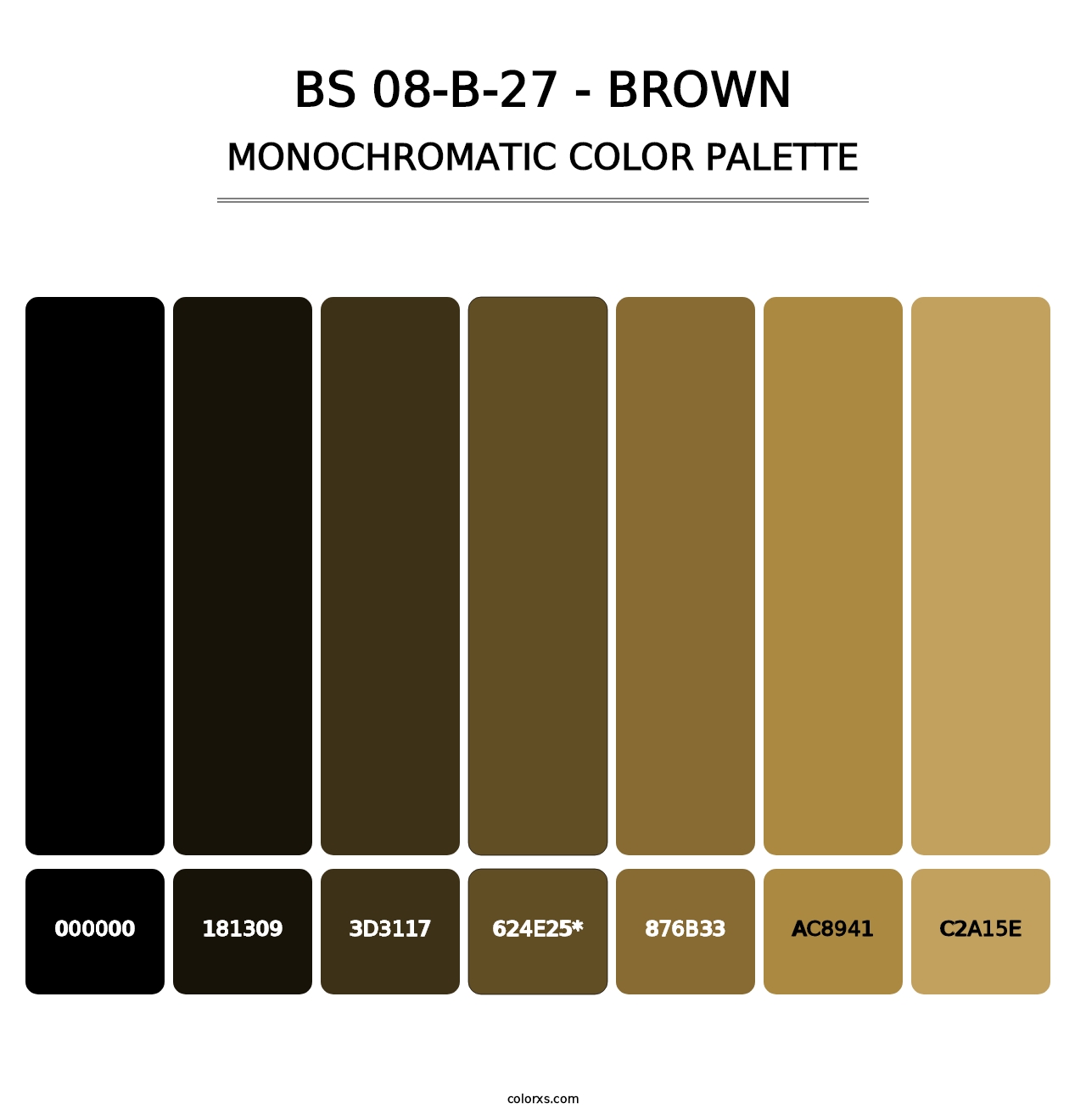 BS 08-B-27 - Brown - Monochromatic Color Palette