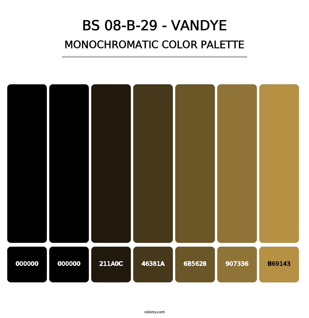 BS 08-B-29 - Vandye - Monochromatic Color Palette