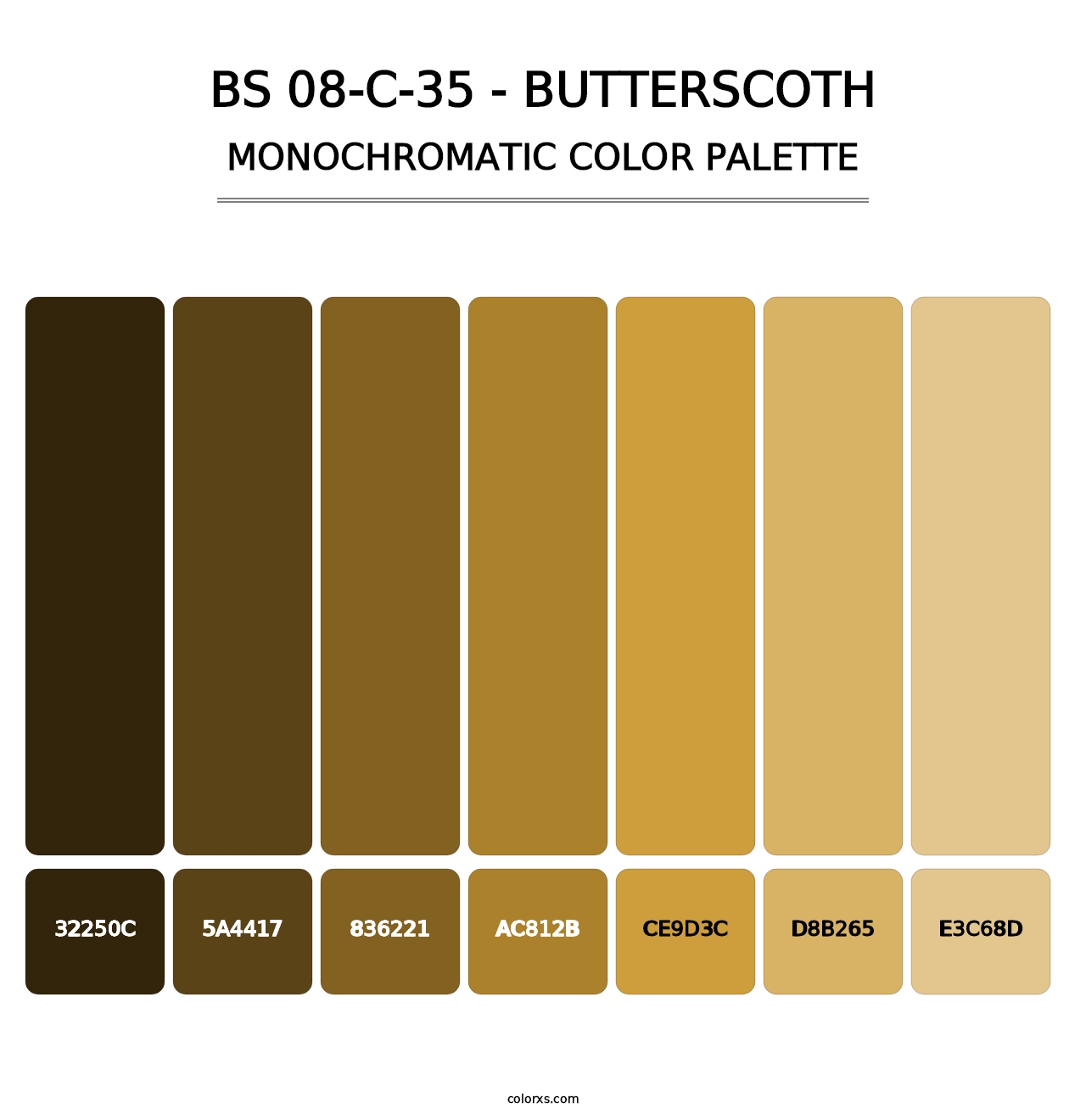 BS 08-C-35 - Butterscoth - Monochromatic Color Palette