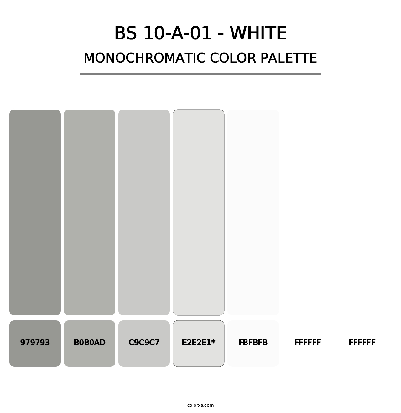 BS 10-A-01 - White - Monochromatic Color Palette