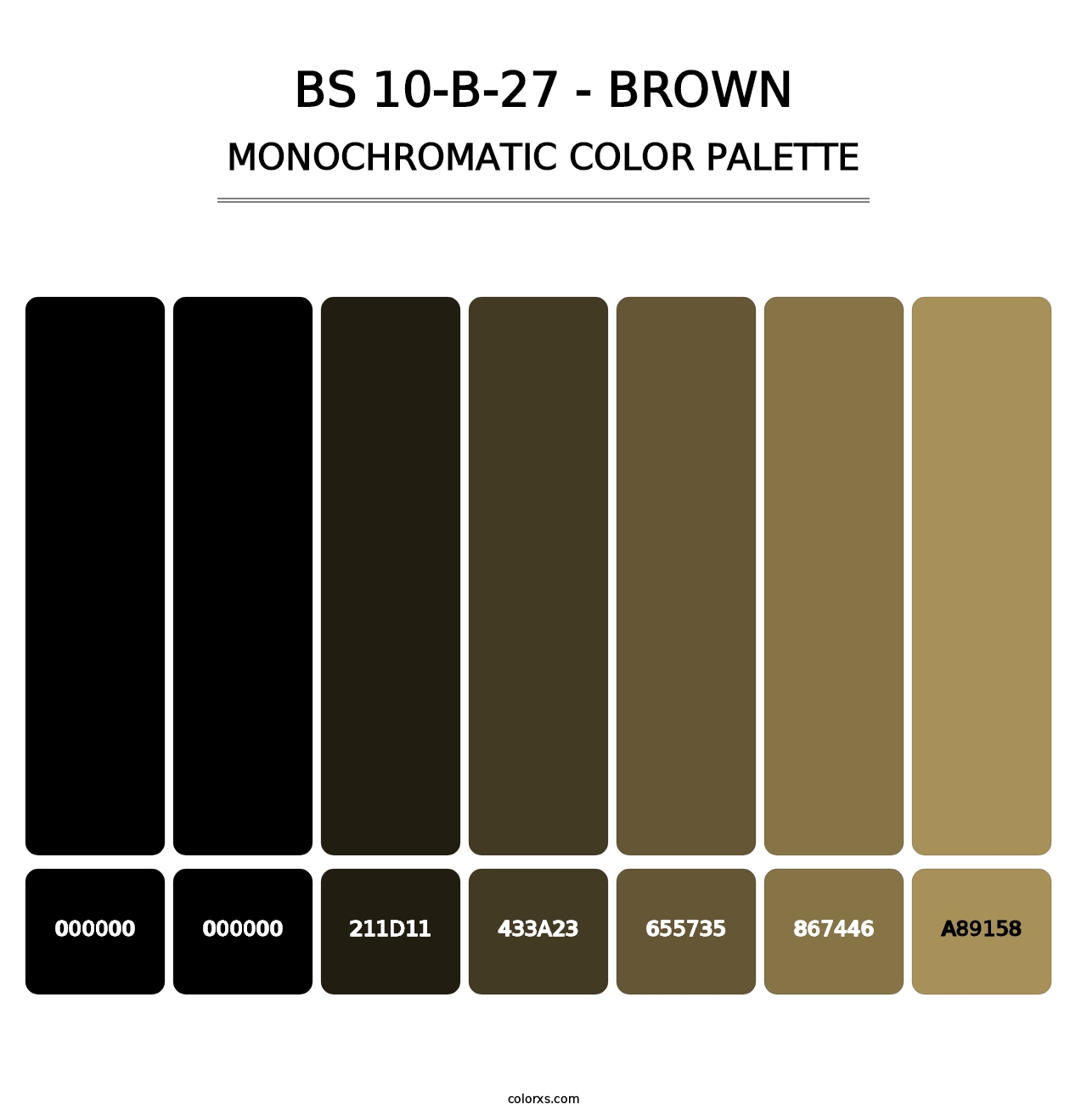 BS 10-B-27 - Brown - Monochromatic Color Palette
