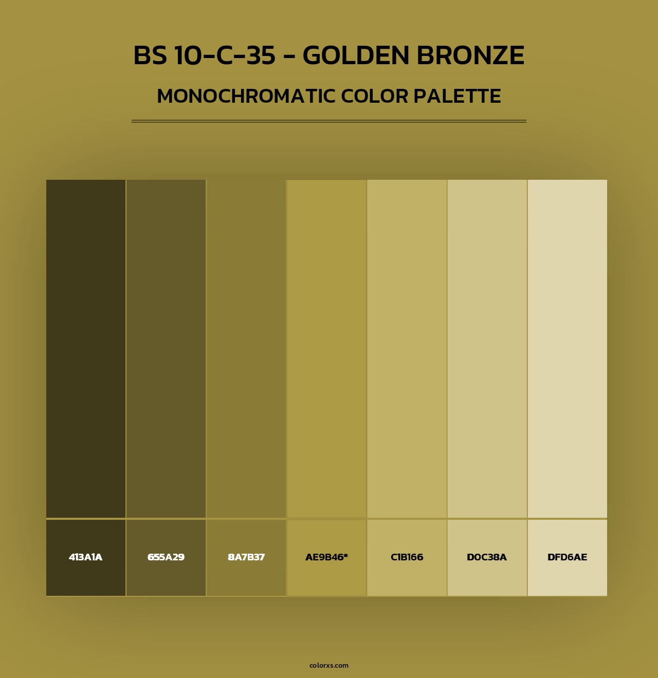 BS 10-C-35 - Golden Bronze - Monochromatic Color Palette