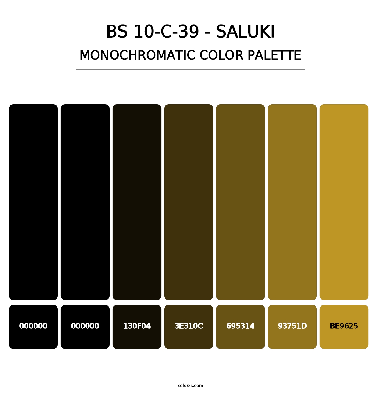 BS 10-C-39 - Saluki - Monochromatic Color Palette