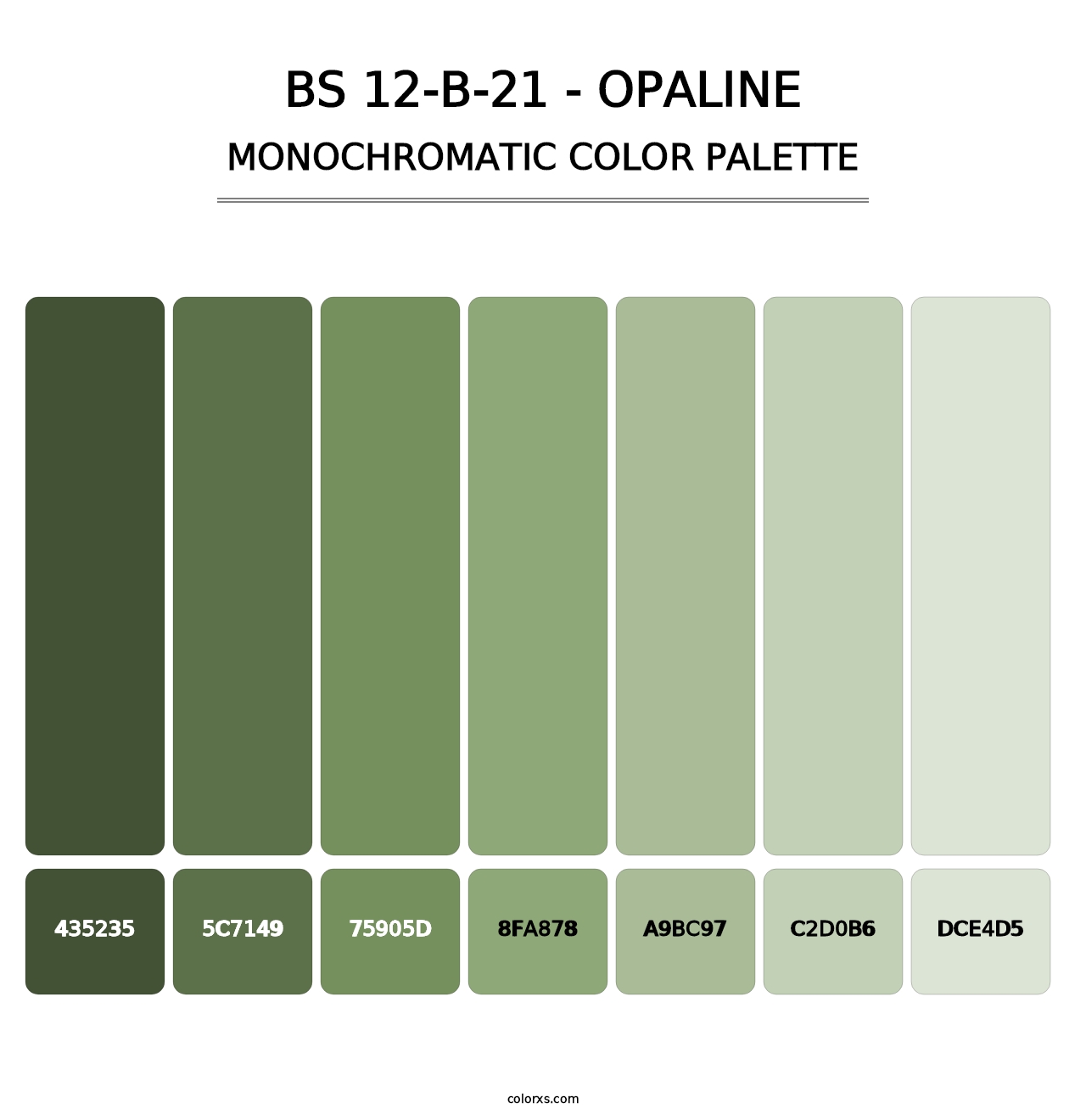BS 12-B-21 - Opaline - Monochromatic Color Palette