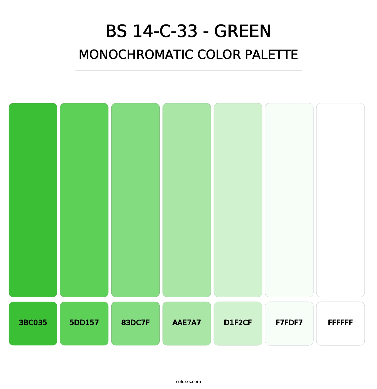 BS 14-C-33 - Green - Monochromatic Color Palette