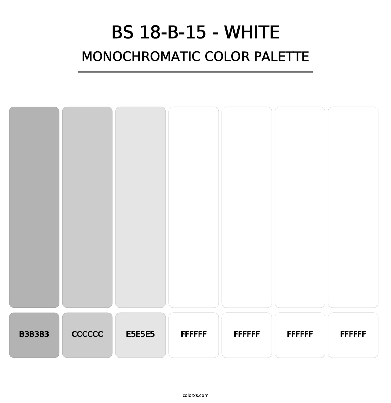 BS 18-B-15 - White - Monochromatic Color Palette