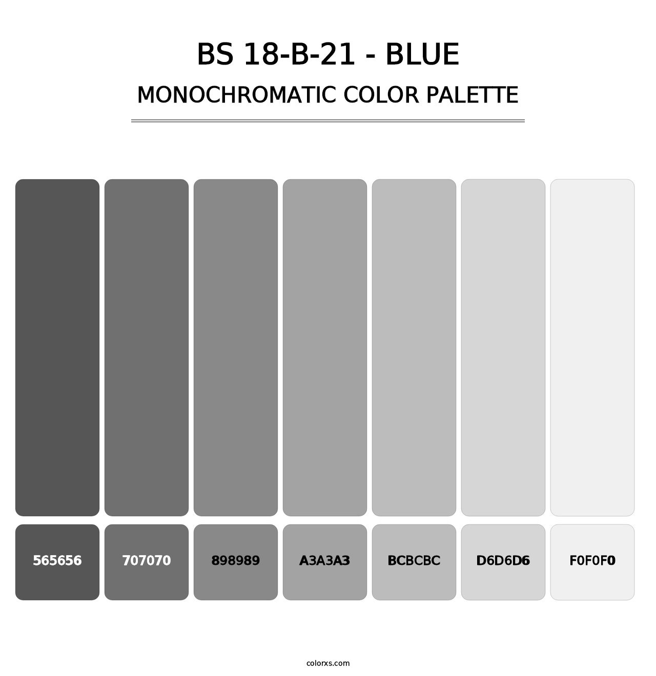 BS 18-B-21 - Blue - Monochromatic Color Palette