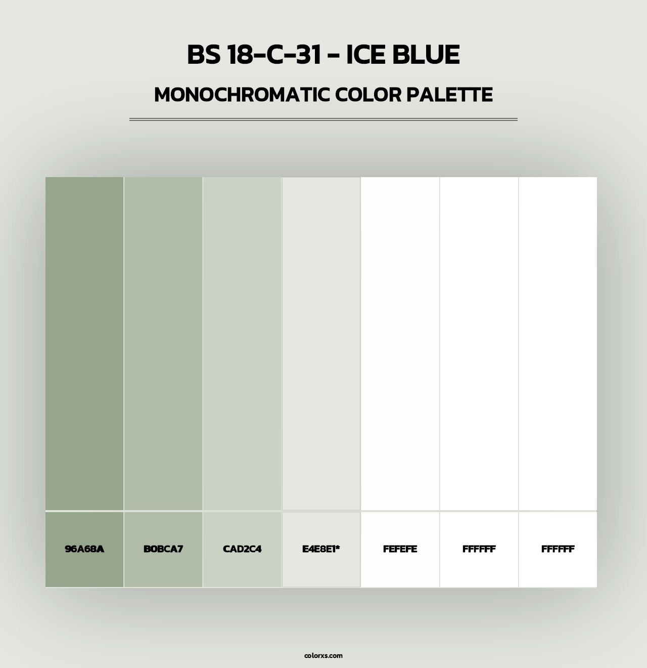 BS 18-C-31 - Ice Blue - Monochromatic Color Palette