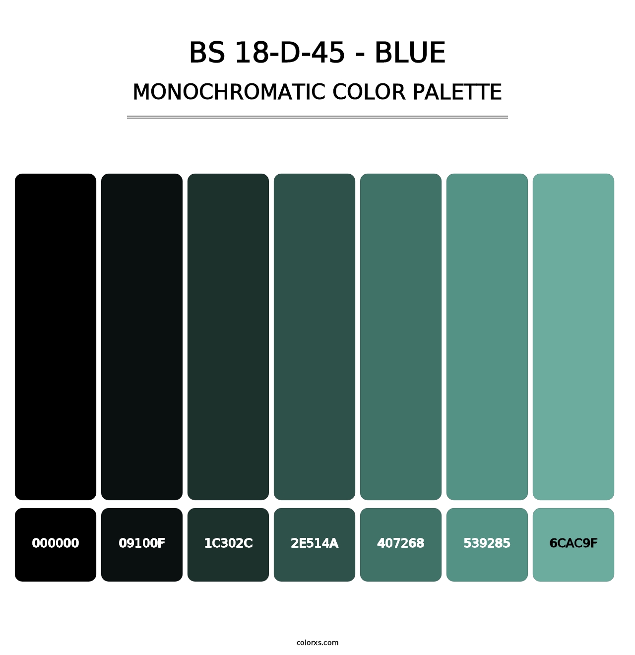 BS 18-D-45 - Blue - Monochromatic Color Palette