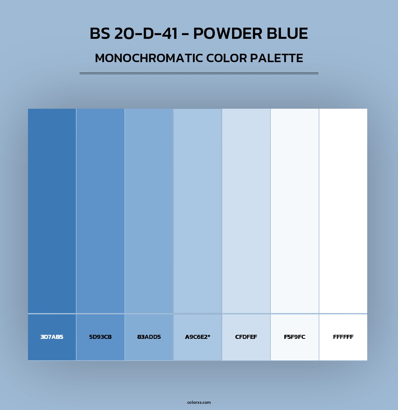 BS 20-D-41 - Powder Blue - Monochromatic Color Palette