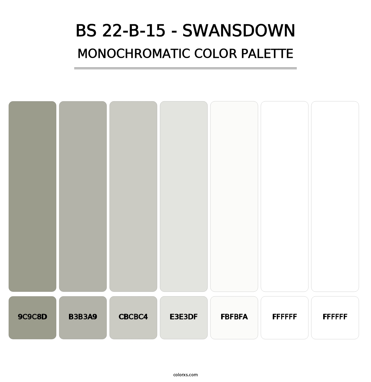 BS 22-B-15 - Swansdown - Monochromatic Color Palette