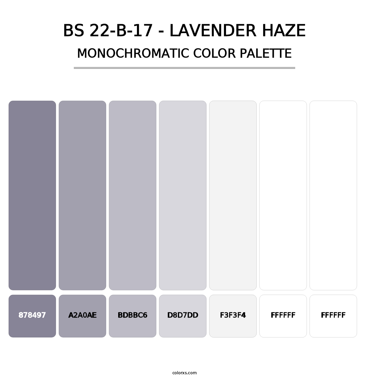 BS 22-B-17 - Lavender Haze - Monochromatic Color Palette