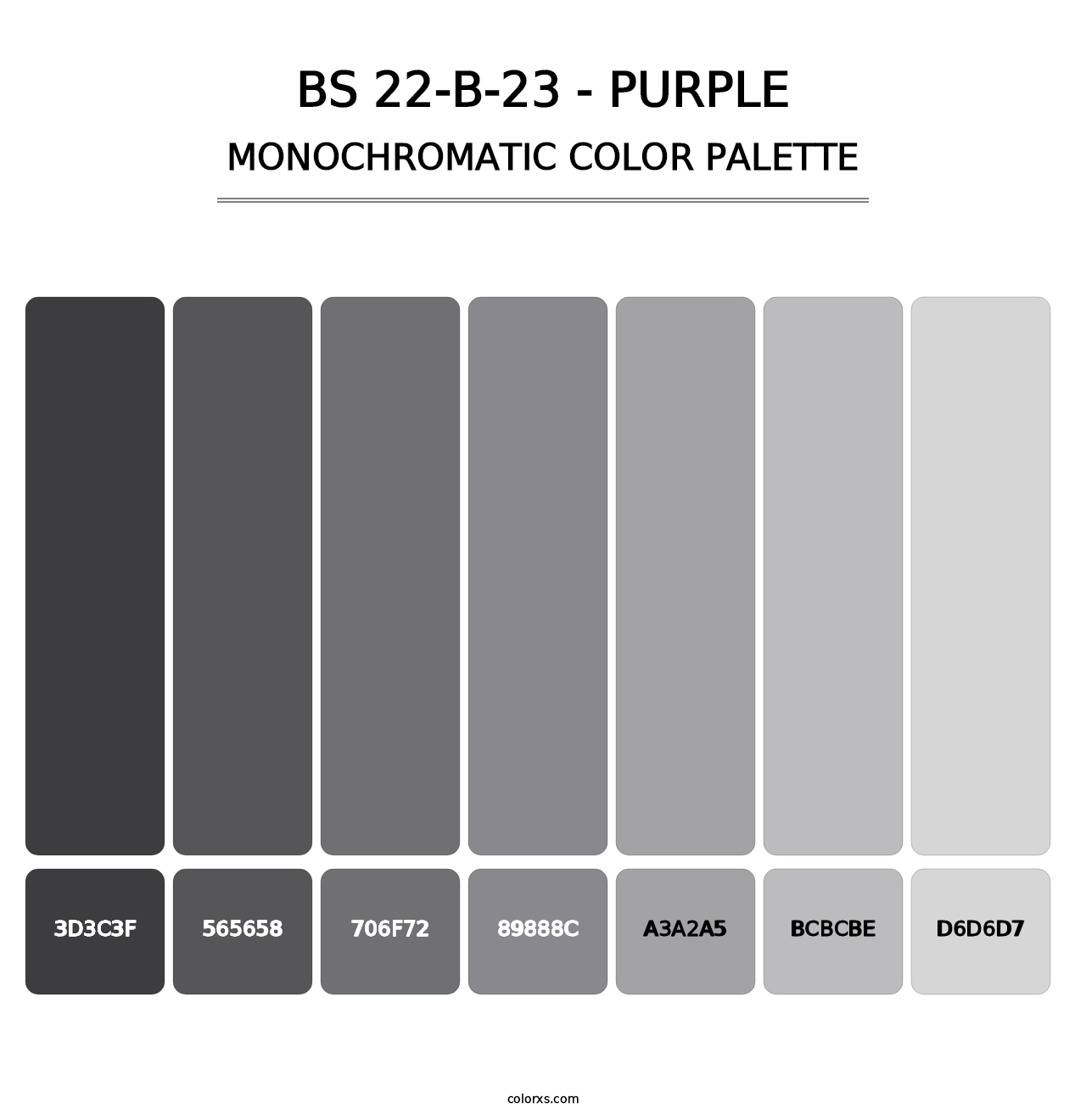 BS 22-B-23 - Purple - Monochromatic Color Palette