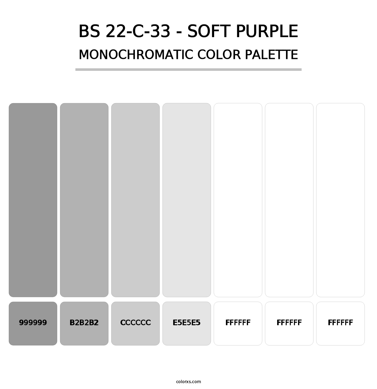 BS 22-C-33 - Soft Purple - Monochromatic Color Palette