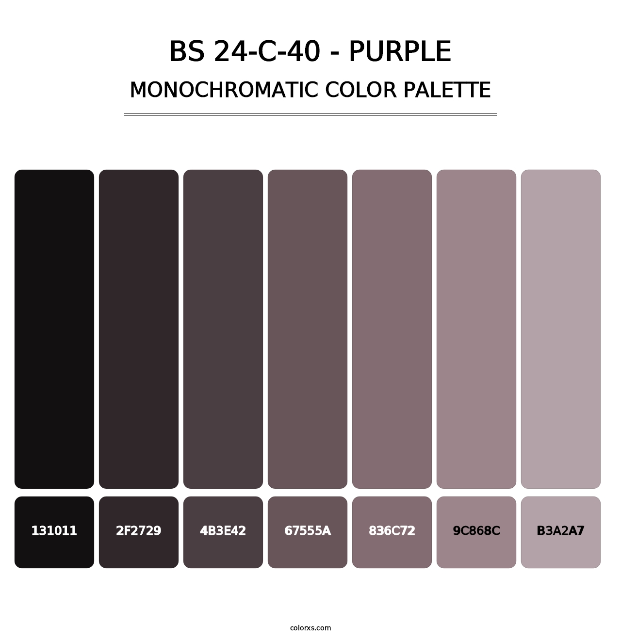 BS 24-C-40 - Purple - Monochromatic Color Palette