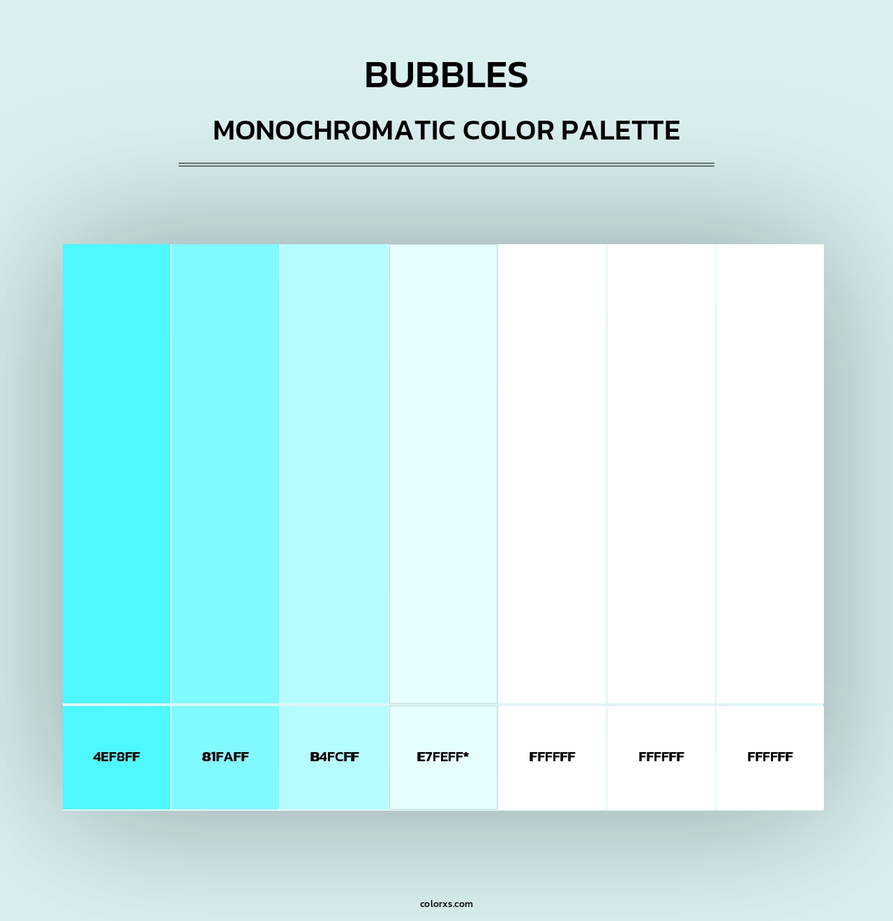 Bubbles - Monochromatic Color Palette