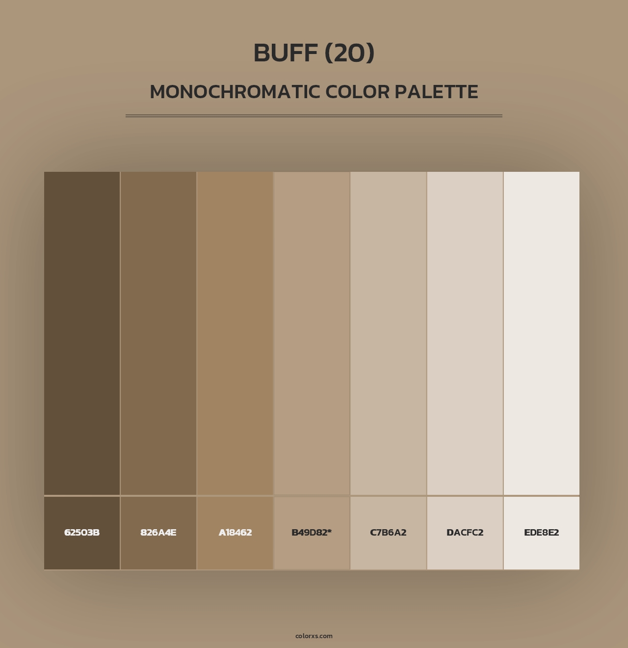 Buff (20) - Monochromatic Color Palette
