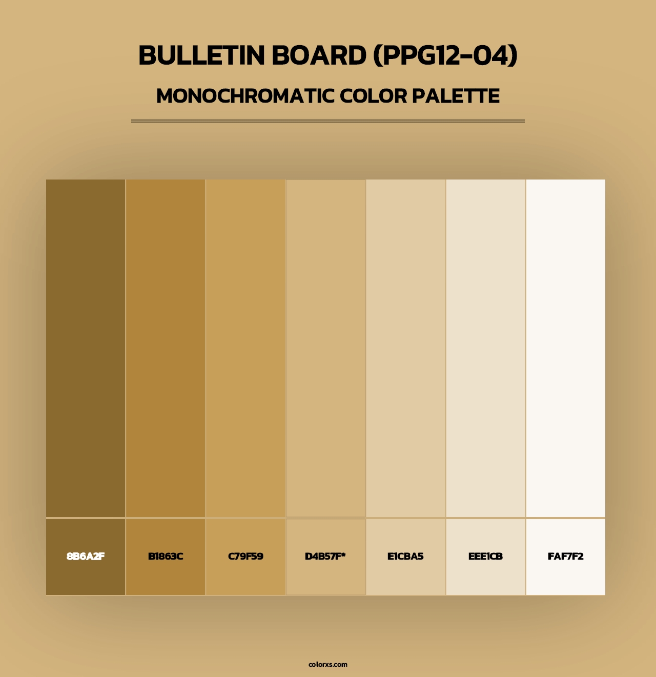Bulletin Board (PPG12-04) - Monochromatic Color Palette