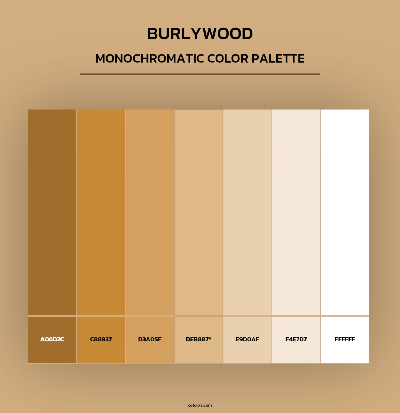 Burlywood - Monochromatic Color Palette