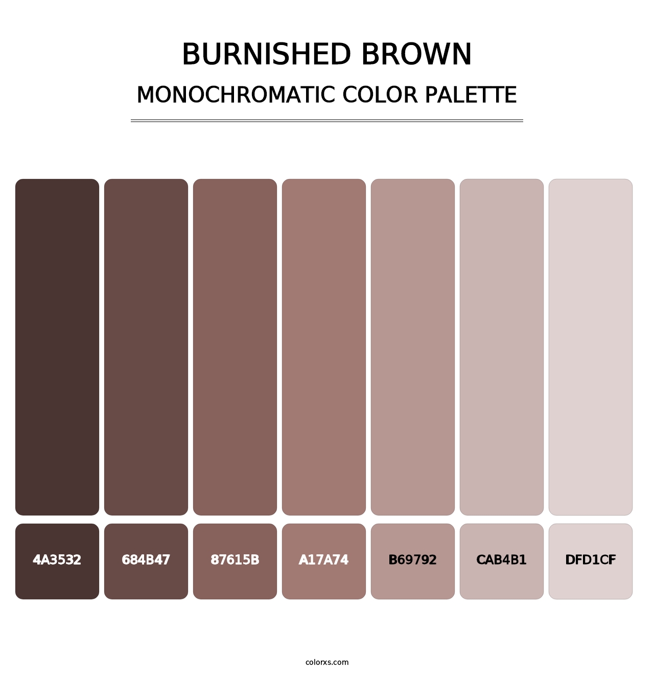 Burnished Brown - Monochromatic Color Palette