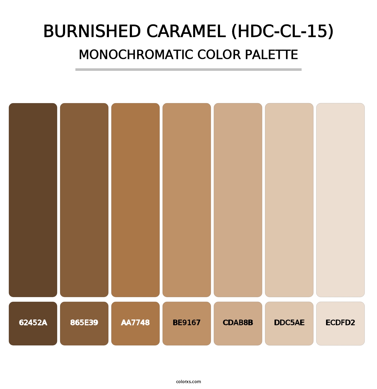 Burnished Caramel (HDC-CL-15) - Monochromatic Color Palette