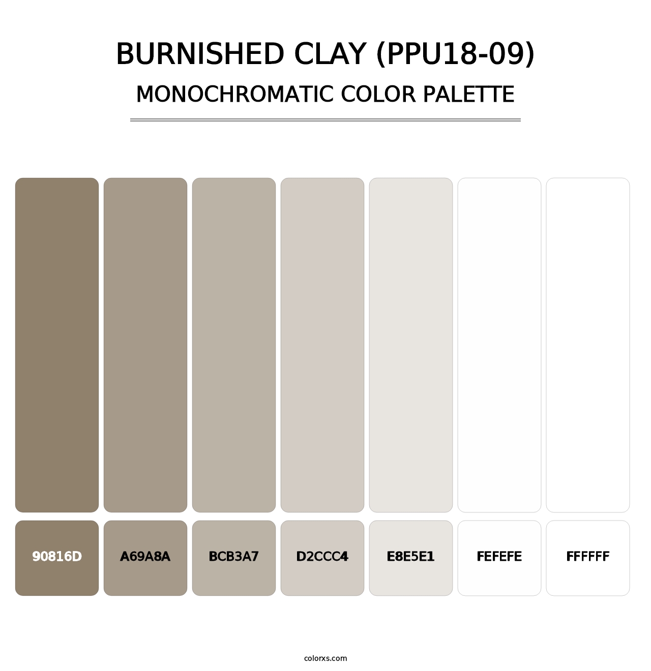 Burnished Clay (PPU18-09) - Monochromatic Color Palette