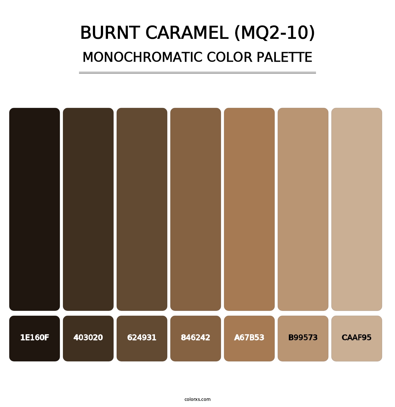 Burnt Caramel (MQ2-10) - Monochromatic Color Palette