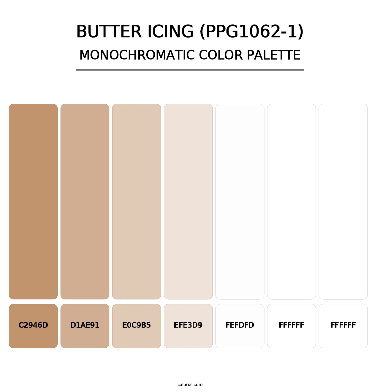 Butter Icing (PPG1062-1) - Monochromatic Color Palette
