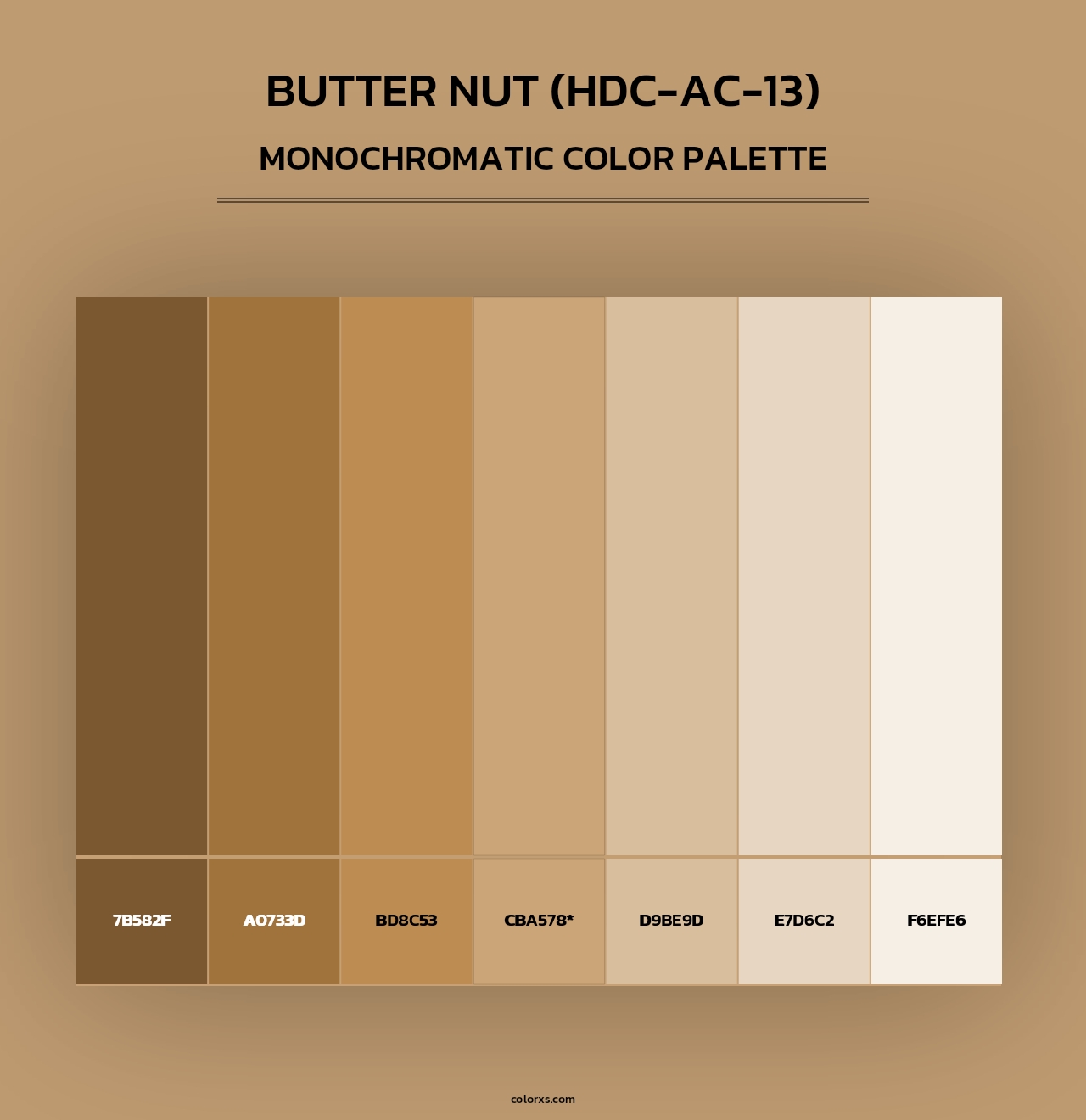 Butter Nut (HDC-AC-13) - Monochromatic Color Palette