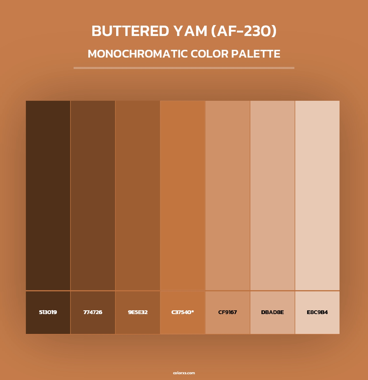 Buttered Yam (AF-230) - Monochromatic Color Palette