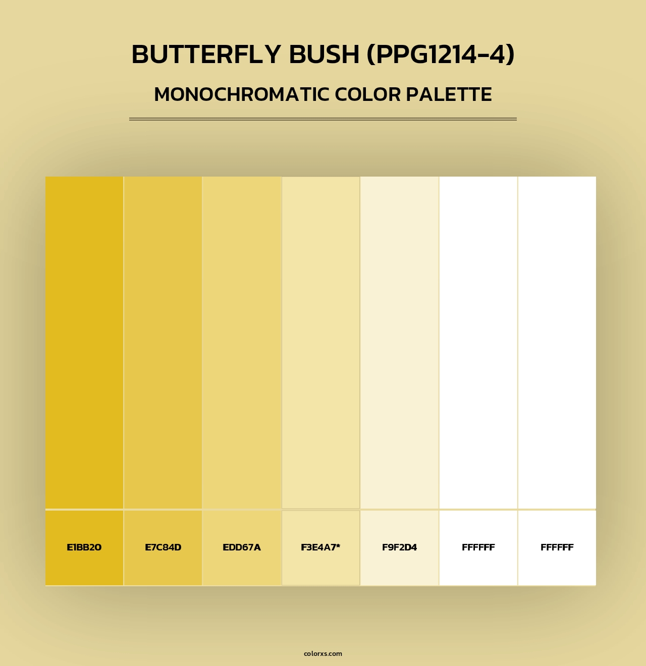 Butterfly Bush (PPG1214-4) - Monochromatic Color Palette