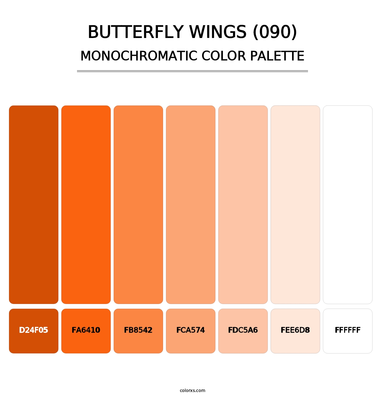 Butterfly Wings (090) - Monochromatic Color Palette